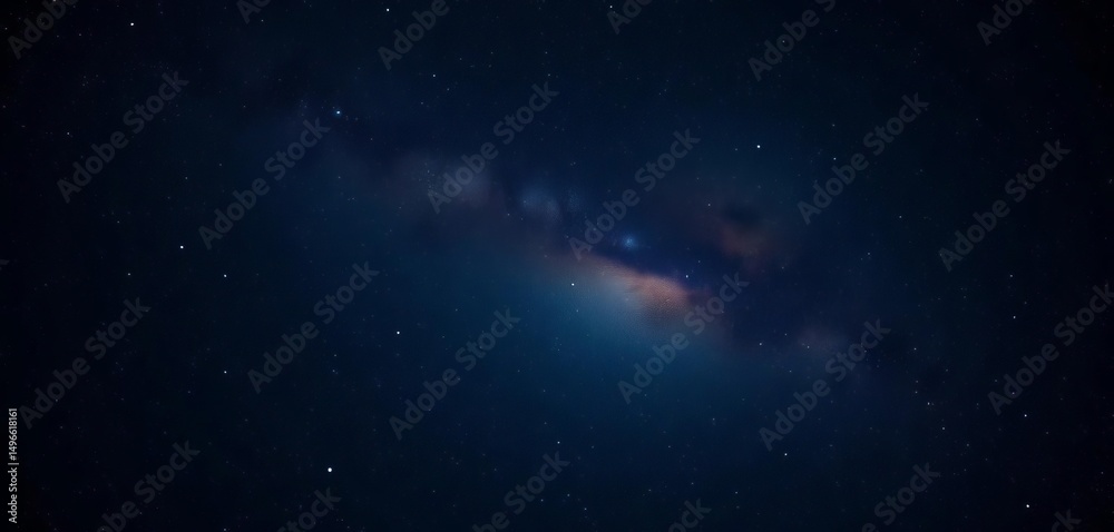 Obraz premium Vast, dark night sky textured with constellations, ample copy space, astronomy, purple