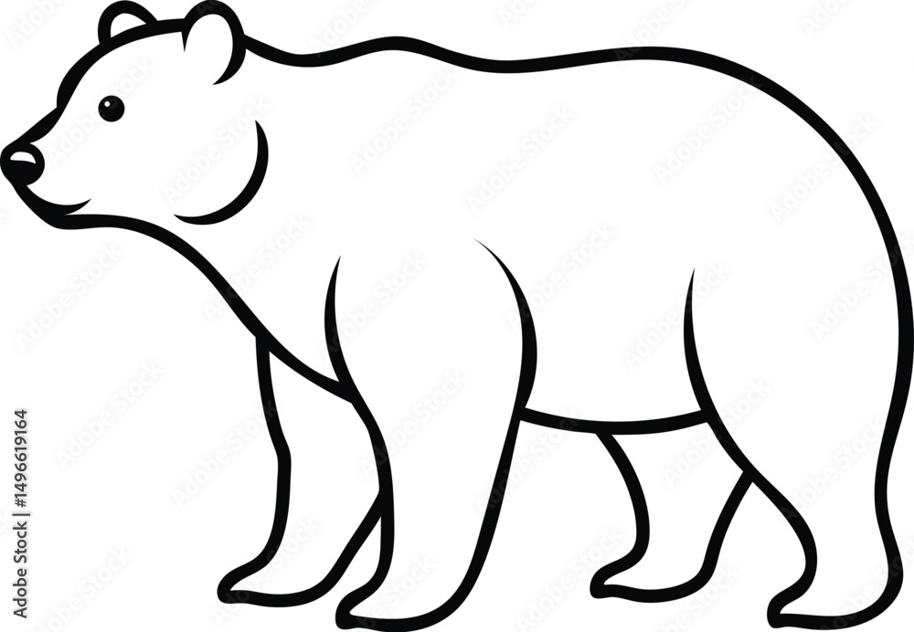 Obraz premium vector illustration of a bear