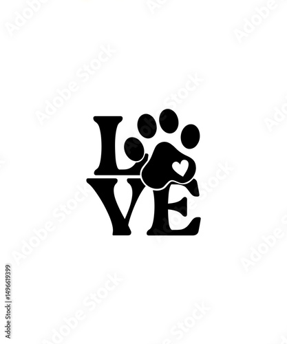 dog paw cat paw pet lover 