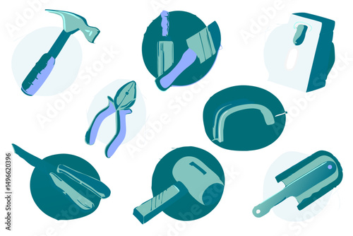 set of tool icons