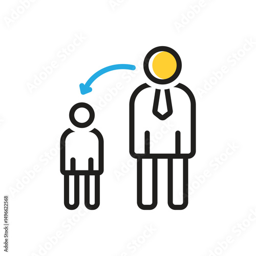 Multi color icon for childhood