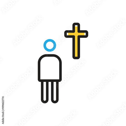 Multi color icon for devote photo