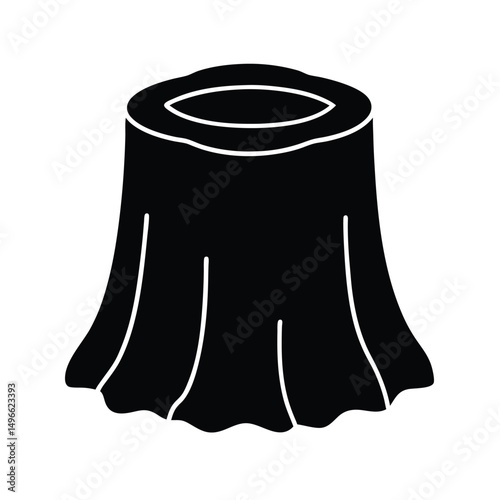 Silhouette of a Tree stump