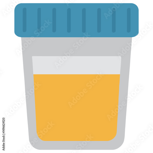Urine Sample Cup medical equipment, Healthcare tools illustration, hospital design sublimation
