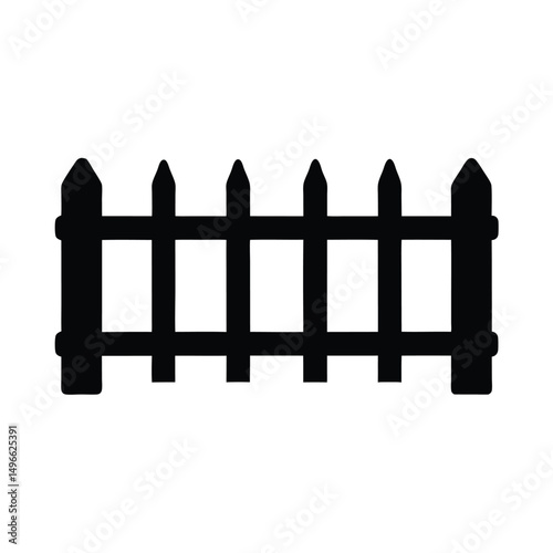 Silhouette of a Fence