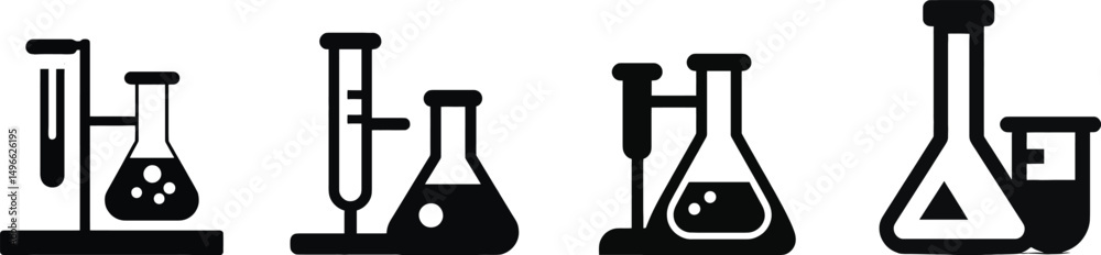 Titration Equipment Vector Silhouettes Set on Transparent Background for Chemistry and Lab Design
Titration Equipment Vector Silhouettes Set on Transparent Background for Chemistry and Lab Design