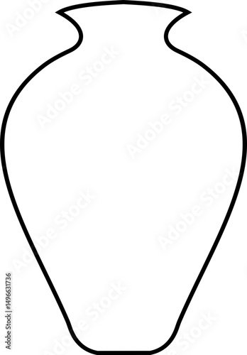 Ancient ceramic vessel icon, ancient amphora and cosmic element for artistic inspiration showcasing intricate craftsmanship and historical significance for educational use, on transparent background