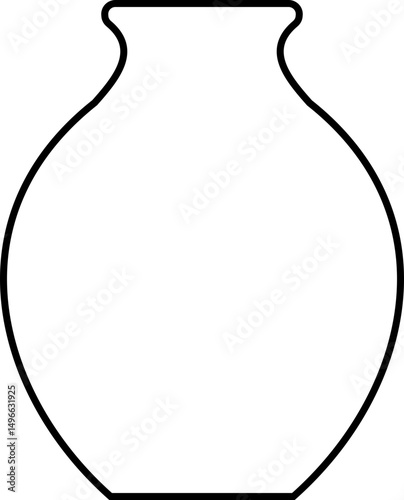 Ancient ceramic vessel icon, ancient amphora and cosmic element for artistic inspiration showcasing intricate craftsmanship and historical significance for educational use, on transparent background