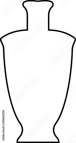 Ancient ceramic vessel icon, ancient amphora and cosmic element for artistic inspiration showcasing intricate craftsmanship and historical significance for educational use, on transparent background