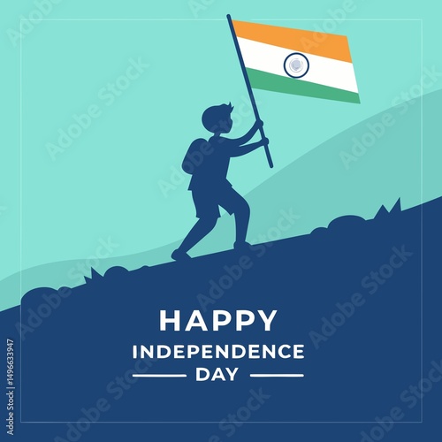 A poster for independence day shows people celebrating independence day
