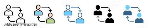 E-LEARNING icon with multiple style