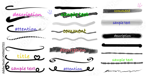 彩風モノトーンのラインセットのイラスト