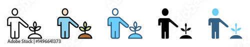 PERMACULTURE icon with multiple style