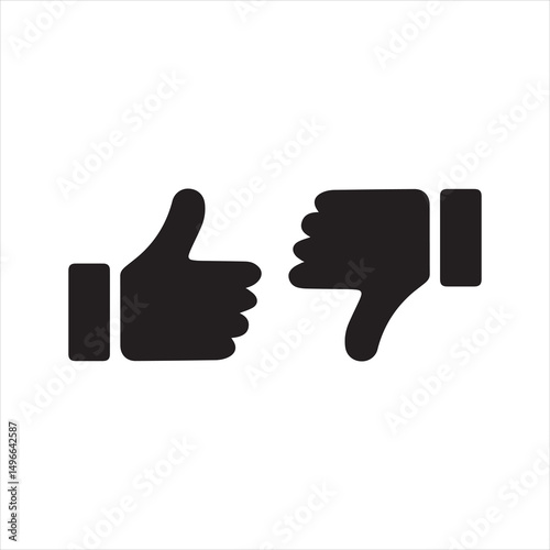 thumb up and down