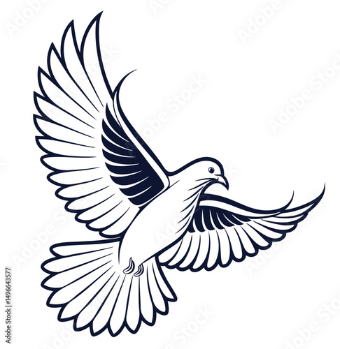white dove flying