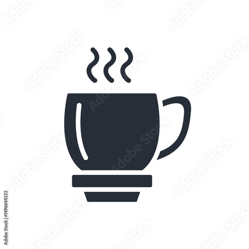 tea cup icon collection .design style with background