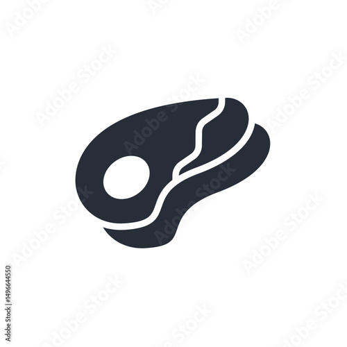 steak icon collection .design style with background