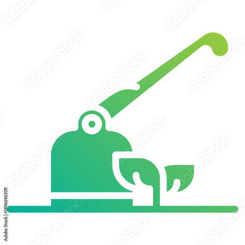 Hoe. This is a vector single icon with a solid gradient style. It is suitable for any purpose, such as website design, mobile app design, logo design, etc.