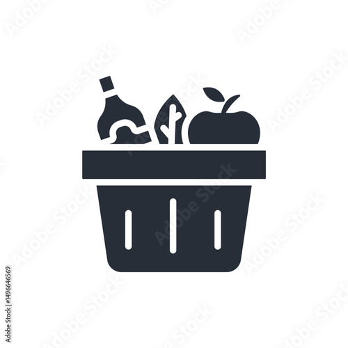 groceries icon collection .design style with background