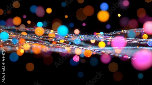 Abstract Bokeh Lights on Black