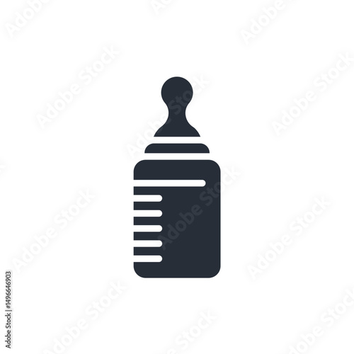 milk bottle icon collection .design style with background