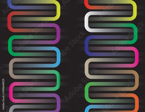 Colorful Abstract Lines with Geometric Design