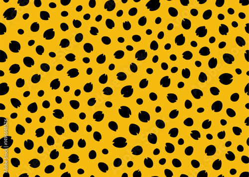 Seamless cheetah print vector pattern. Repeating animal skin background design, wild feline texture, safari style