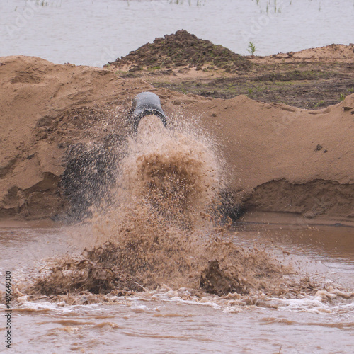 Dirty water is flowing from the pipe