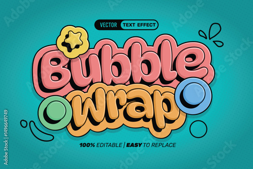 Bubble Wrap Vector Text Effect