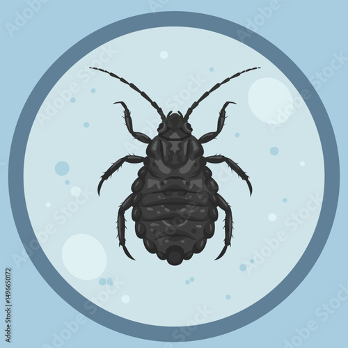 Analyzing Small Insect Pest Under Microscope in Laboratory Setting