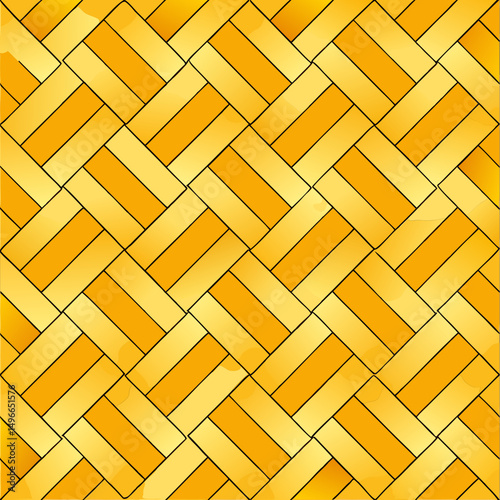 Seamless basket weave vector pattern. Repeating woven texture design with interlaced strands for fabric, background, surface

