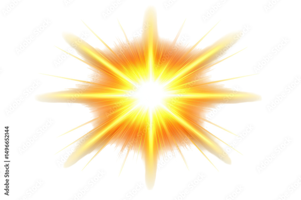 A radiant, starburst-like design featuring a bright central core and radiating, elongated points of warm yellow and orange hues against a black background A radiant, starburst-like design featuring a bright central core and radiating, elongated points of warm yellow and orange hues against a black background