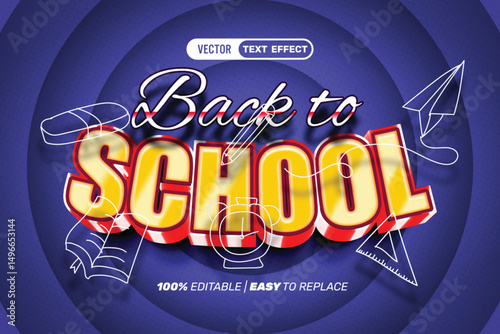 Back to School Vector Text Effect
