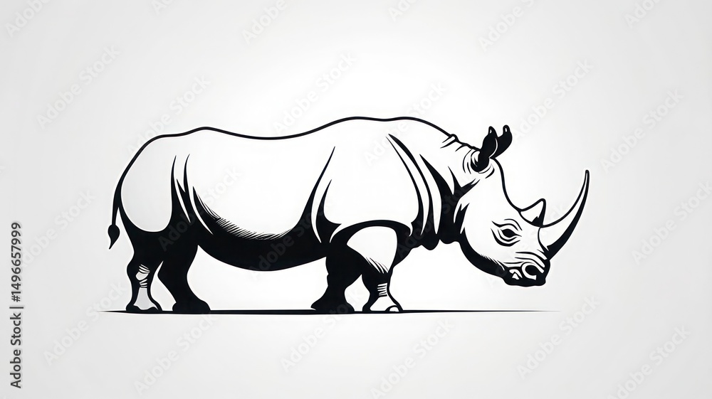 Obraz premium rhino vector illustration