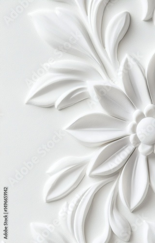 white flower on black background