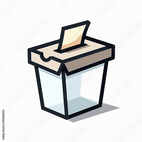 Ballot Box Illustration: A Clear and Simple Representation of Voting and Elections
