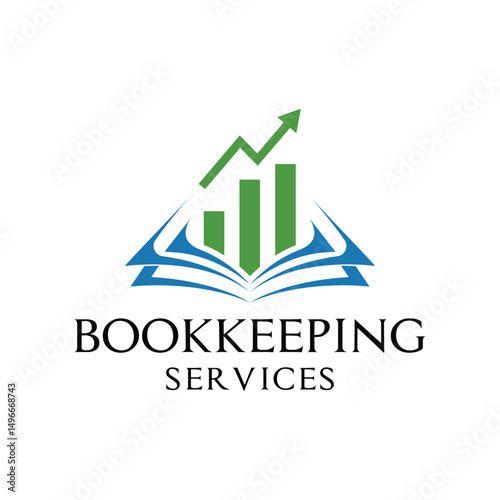 bookkeeping finance logo design creative concept