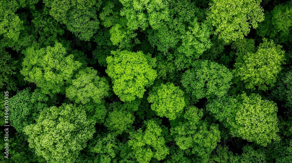 Fototapeta premium Green Trees From Above