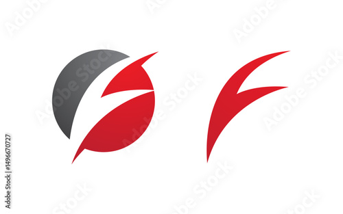 F Letter Logo icon illustration vector design template v.1