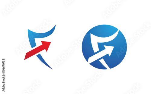 F Letter Logo icon illustration vector design template v.2