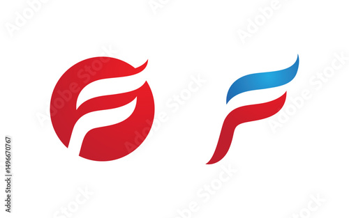F Letter Logo icon illustration vector design template v.4