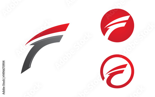 F Letter Logo icon illustration vector design template v.8