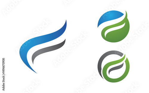 F Letter Logo icon illustration vector design template v.11