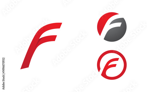 F Letter Logo icon illustration vector design template v.12