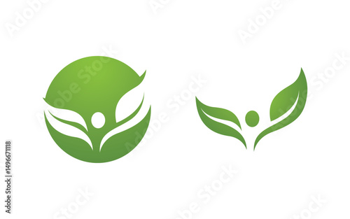 Healthy life Human fit sport logo sign illustration v.126