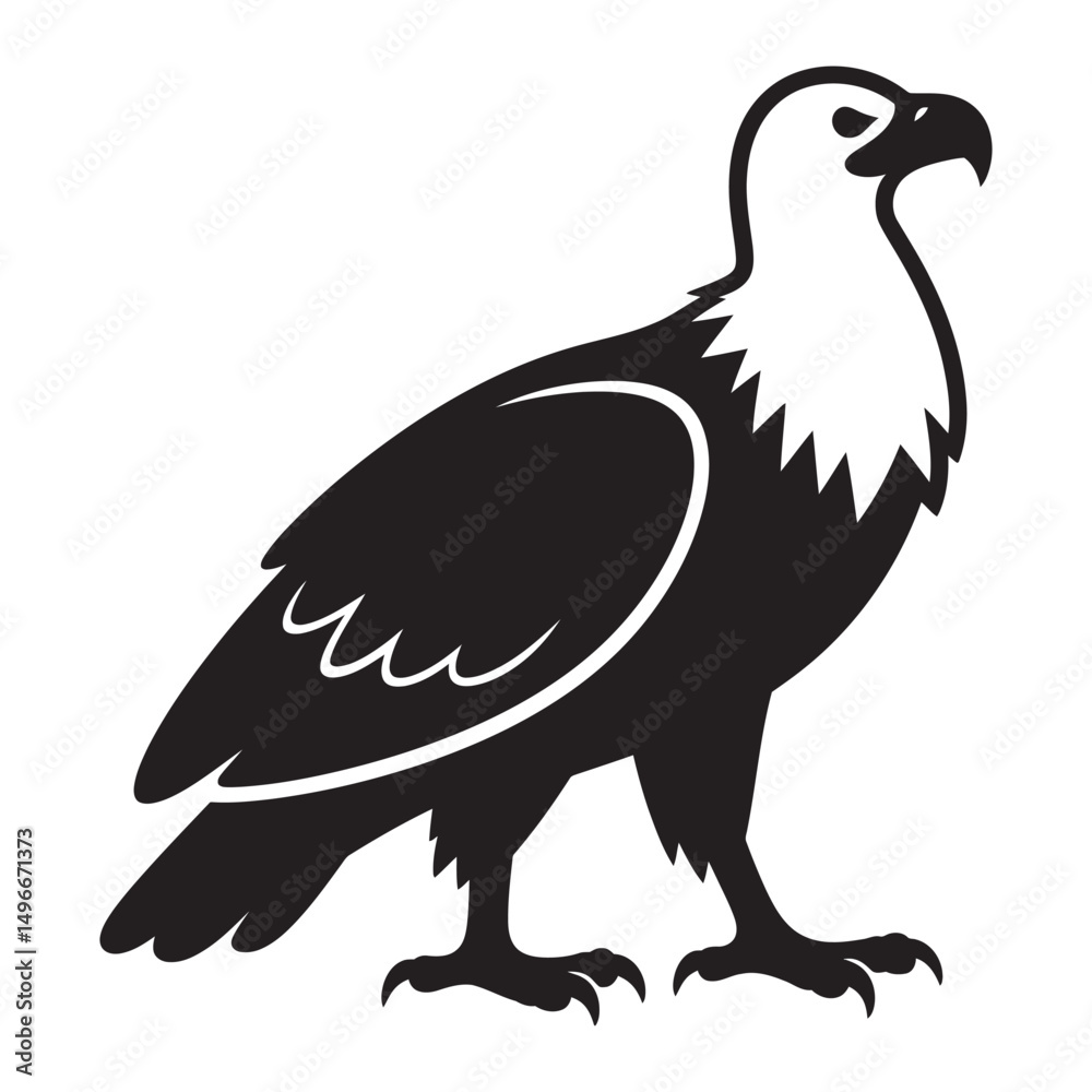 Fototapeta premium A striking image capturing the bold silhouette of an eagle