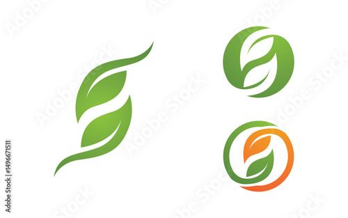 Nature ecology vegan concept Logo illustration v.1