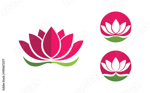 Lotus flower Logo Beauty Salon Cosmetic skincare vector icon design v.128