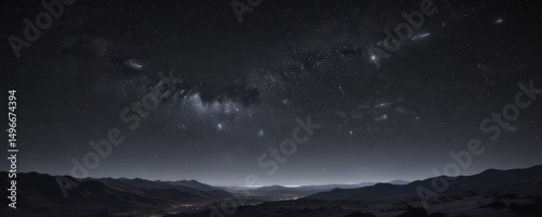 Velvety black sky, countless twinkling stars, cosmic dust  ,  astrophysics,  galaxies,  deep sky