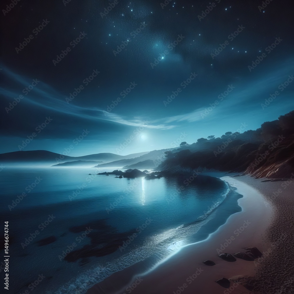 Naklejka premium A Calm by the stars